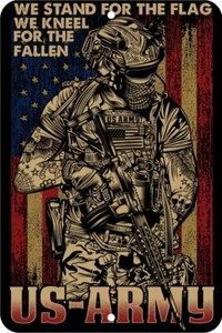 USA Army Sildier Marine Militär Aluminium Blechschild Plakette Mann Höhle Bar Dekor S85 - Bild 1 von 1