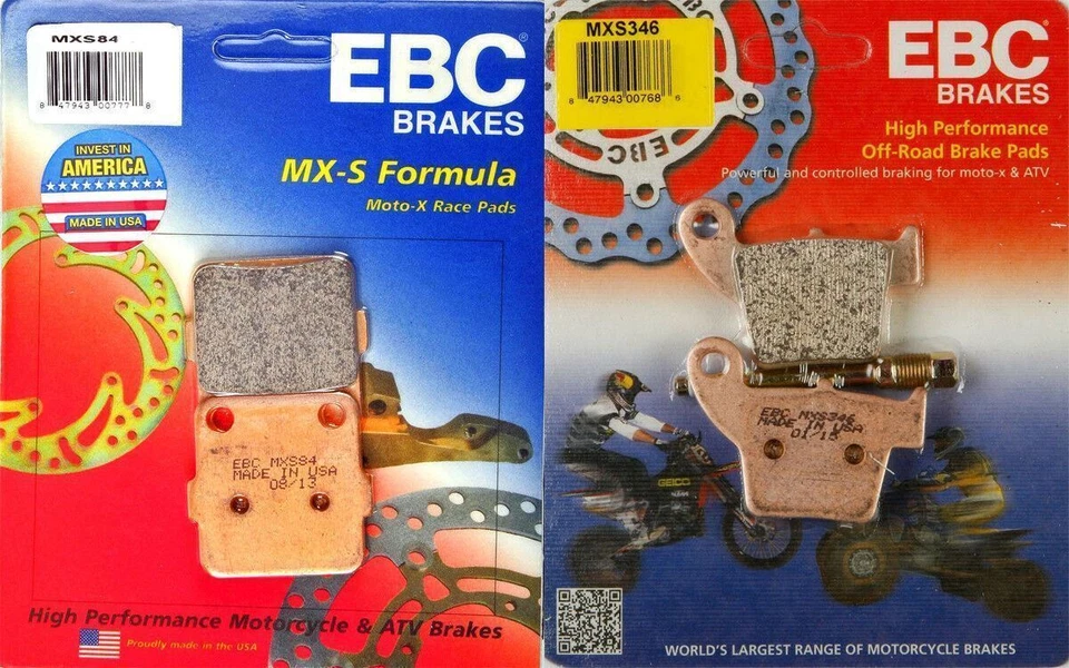 Juego de pastillas de freno delanteras y traseras EBC MXS MXS84 MXS346 para Honda CRF150R y CRF150RB Foto 1 de 1