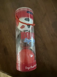 KONG Signature Balls LARGE Squeeze Action Tennis Squeak No Squeak Dog Fetch Toy - Picture 1 of 4