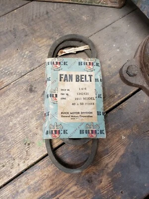 Cinturón ventilador Buick 40 Series 50 Series 1951 nuevo de lote original pantalla 51 nuevo stock antiguo Foto 1 de 4