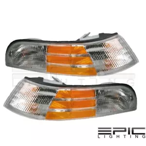 Park Signal Lights for 1992-1997 FORD CROWN VICTORIA LX - Left Right Sides Pair - Picture 1 of 2