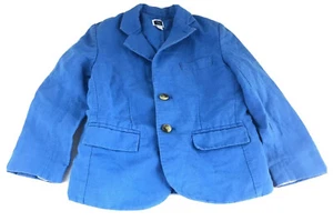 Janie And Jack Boys Countryside Cobalt Blue Linen Blazer Suit Special Occasion 5 - Picture 1 of 10