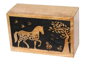 Urna incisa legno ricordo cremazione cenere adulto urna funerale ricordo urna L - Foto 1 di 5