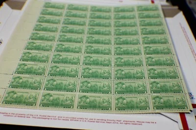 Scott # 790 FULL SHEET 50 1935-36 STAMPS .01 CT ARMY COMMEMEROTIVES ISSUES - Image 1 of 4