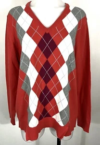 Clover by Bobby Jones Womens Golf Diamond 5% Cashmere Pullover Sweater Sz L $175 - Picture 1 of 13