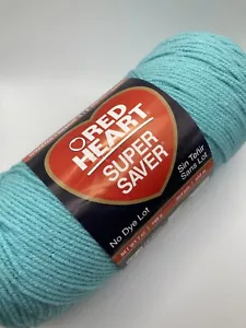 1 madeja corazón rojo super ahorro hilo acrílico color mar de Aruba 7 OZ sombrero y bufanda - Imagen 1 de 2