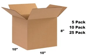 Lot of 10x10x8 Cardboard Paper Mailing Packing Shipping Box Corrugated Carton - Picture 1 of 2