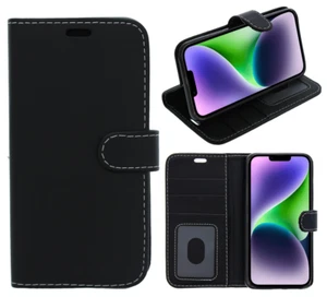 Funda de teléfono para Apple iPhone 14 Plus, cubierta, billetera abatible, folio, cuero/gel - Imagen 1 de 20