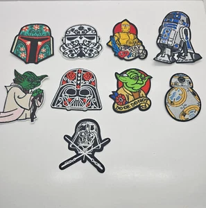 Star Wars: Yoda Vader R2d2 Logo Embroidered Iron On Patch - Picture 1 of 5