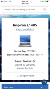 Dell PP19L Laptop Intel Core Duo   Inspiron 640m. - Afbeelding 1 van 10