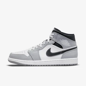 Größe 13 - Nike Herren Air Jordan 1 Mid "Light Smoke Grey" 554724-078 - Bild 1 von 6