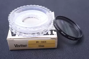 ✅ VIVITAR UV-HAZE 46MM FILTER GENUINE LENS OR CAMERA SCREW IN W/ KEEPER 99-3 - Picture 1 of 2
