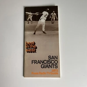 Vintage 1972 San Francisco Giants Official Press Radio TV Guide MLB Baseball - Picture 1 of 23