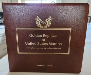 Réplicas doradas de estampillas de Estados Unidos 22k - 38 cubiertas de prueba primer día 1985-1986 - Imagen 1 de 5