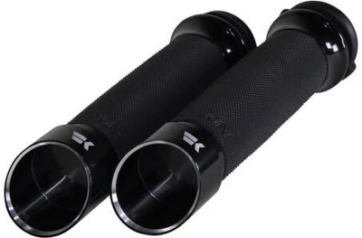 Empuñaduras de borde Khrome Werks - Contorno personalizado - Negro Motocicleta Bicicleta de calle 500140 Foto 1 de 3