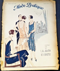 La Mode Pratique – 5 January, 1929, No.1 French Fashion Magazine. - Foto 1 di 12