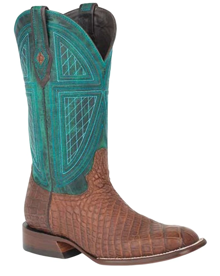 Stetson Men's Big Horn Oiled Alligator Exotic Western Boot Square Toe - - Image 1 of 1