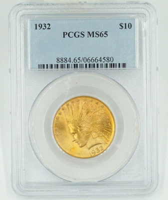1932 PCGS MS65 $10 Gold Indian Great Eye Appeal - Image 1 of 3