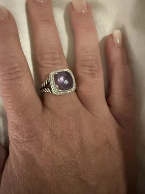 Anillo David Yurman Albión Plata de Ley 925 Amatista Foto 1 de 4