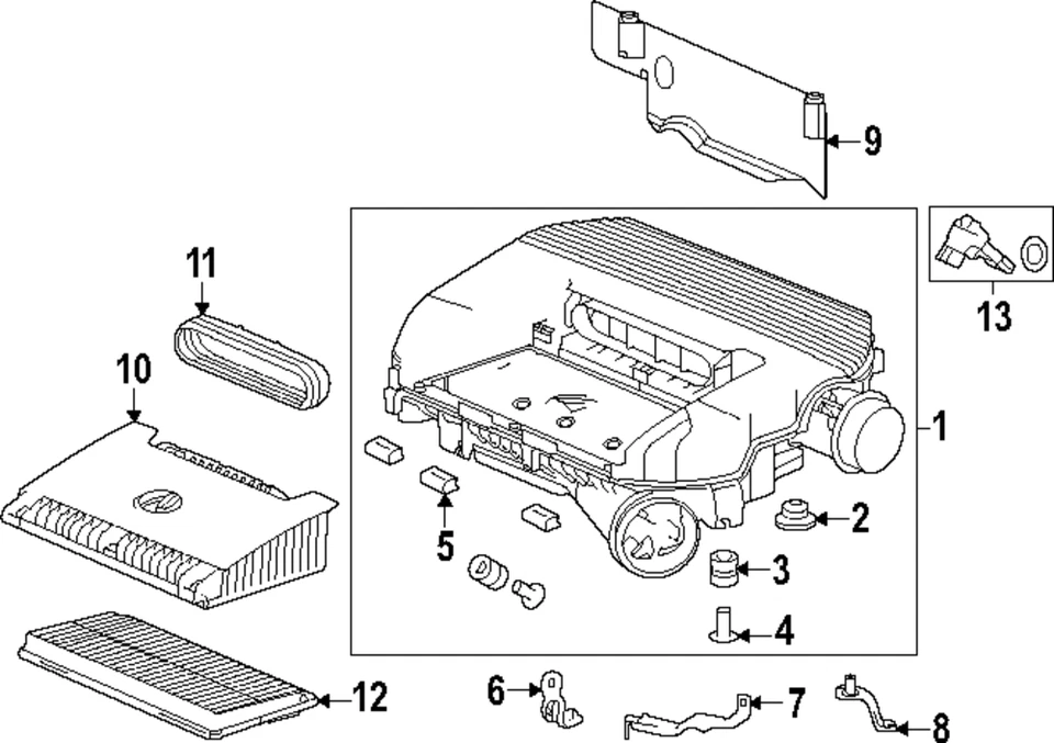 Genuine Honda Element Air Cleaner 17220-61A-A00 - Image 1 of 1