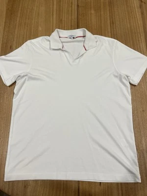 Tom James Polo Shirt Mens Size XL  White Short Sleeve Cotton Blend Golf - Image 1 of 4