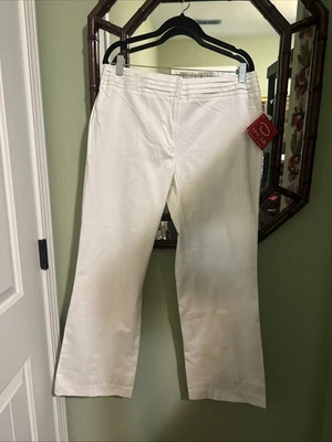 Pantalones para mujer Oscar De La Renta blanco roto nuevos con etiquetas 12P Foto 1 de 4