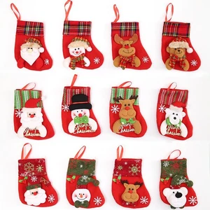 1pcs Christmas letter socks Gift Bag Santa Socks Tree Pendant - Picture 1 of 25