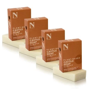 Castile Bar Soap, Almond, 4 Pcs - Picture 1 of 9