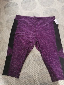 Just My Size Women's Active Capri Leggings, Size 4X(28uk), Purple - Picture 1 of 6