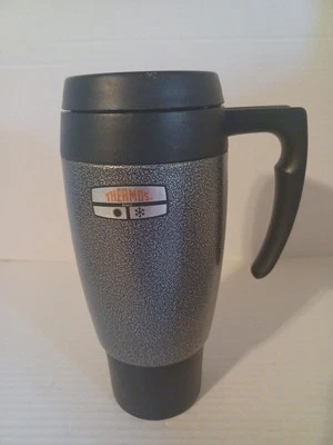 Thermos Travel Mug 20oz- Stainless Steel- Hammertone Finish- Hot & Cold Exc Cond - Image 1 of 4
