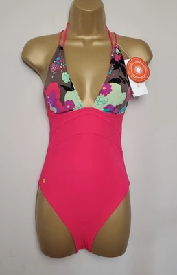 Speedo Womens Caipirinha Floral Pink One Piece Pool Beach Swimsuit Size 32 UK 8 - Image 1 of 4