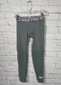NIKE Youth Boys Grey Training Tights Size Small - Picture 1 of 3