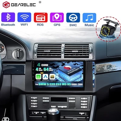Für BMW 5er E39 X5 E53 M5 Android 4+64G Autoradio Carplay GPS Navi WIFI Kamera - Bild 1 von 4