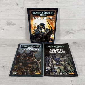 Warhammer 40K 3 Book Space Marines Tyranids Bundle Job Lot Softback - Picture 1 of 7