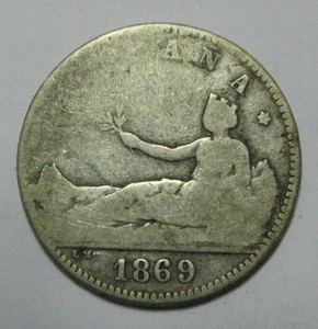 ZALDI2010 - GOBIERNO PROVISIONAL , 1 PESETA DE 1869 . PLATA - Imagen 1 de 2
