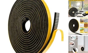 Wetterschutz Türdichtung Streifen - 1/2" x 1/4" stark klebend 16 Fuß - Bild 1 von 7