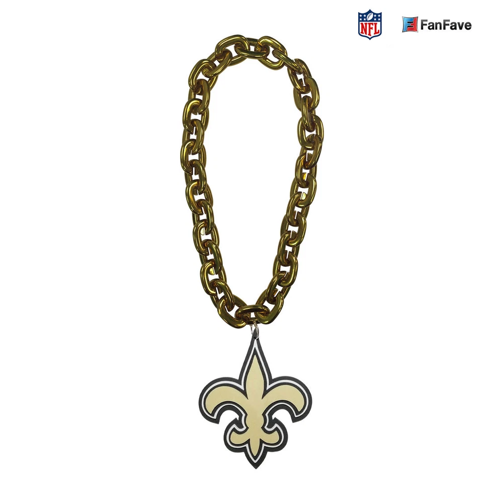 BDA New Orleans Saints Big Logo NFL Fan Chain Fan Kette