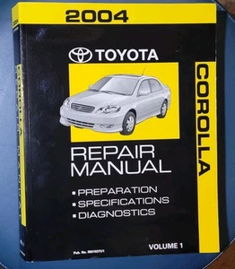 2004 Toyota Corolla Factory Service Manual Original Shop Repair Volume 1  - Picture 1 of 7