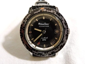 Swiss Lucien Piccard GTO Seashark SUPER IMPERMEABLE Automático Hora Mundial Bisel - Imagen 1 de 8