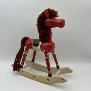 Estante mecedor vintage de madera para vacaciones de Navidad - Imagen 1 de 8