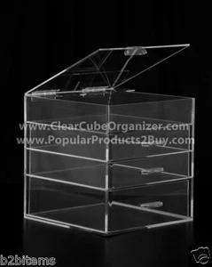 DS-Acrilico Organizzatore Trucco Cubo Trasparente con Display Cassetti - Foto 1 di 5