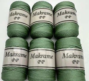 Cordón de ganchillo de poliéster Anatolya de 2 mm - Bolsas de macramé - Rollos de 6 x 100 g - Verde helecho - Imagen 1 de 10