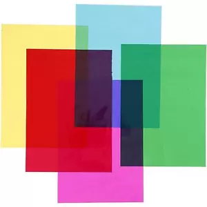 100 hojas A4 celofán transparente 25 micras 5 colores envoltura tarjeta artesanal - Imagen 1 de 2