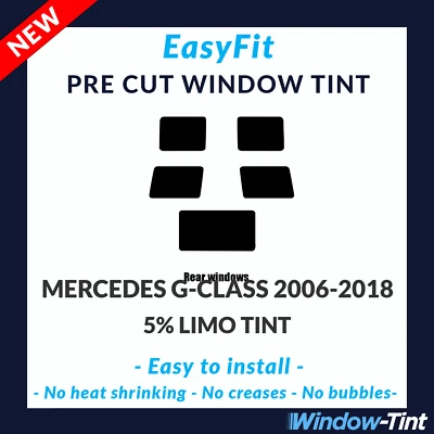 EasyFit Static Pre Cut Window Tint For Mercedes G-Class 2006-2018 - 5% Limo Rear - Image 1 of 3