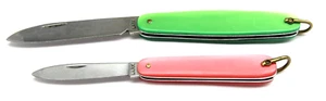 Lark Pocket Knifes Green & Pink His & Hers Vintage Camping Accessory Lot of 2 - Picture 1 of 3