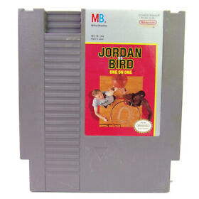 Jordan vs Bird One On One CLEANED & TESTED AUTHENTIC NES Nintendo Game Cartridge