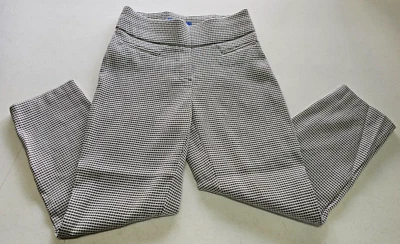 Pantalones a cuadros Apt 9 Brynn para mujer talla 4 (34x27) elásticos negros/grises Foto 1 de 4