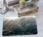 3D Grey Reed Feather ZHUA3343 Game Non Slip Rug Mat Photo Carpet Amy