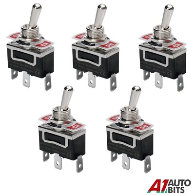 5X Résistant Interrupteur à Bascule On-Off-On Imperméable Spdt 6A 250V AC Bateau - Photo 1/4