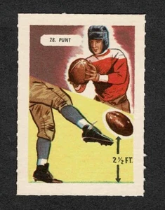 1945-47 Kellogg's (Canadá) Sports-Tips 2do Set #28, Fútbol "Punt", Como Nuevo - Imagen 1 de 3